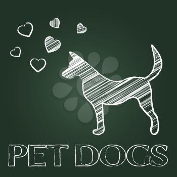 Pet Dogs Indicating Domestic Animal And Creature