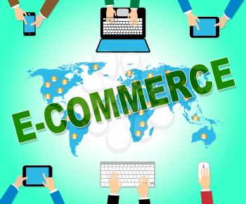 Ecommerce Online Showing Web Site And Commercial