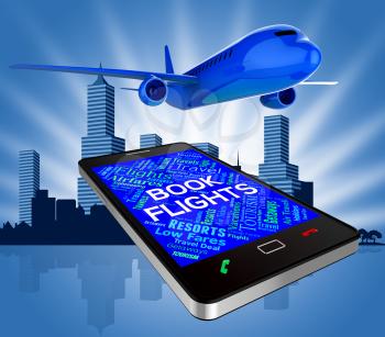 Book Flights Meaning Aeroplane Plane And Booked