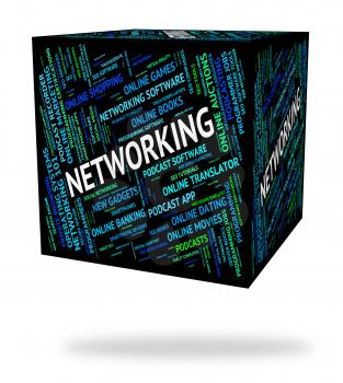 Networking Word Indicating Web Text And Technology