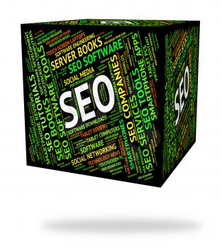Seo Word Representing Web Optimized And Websites