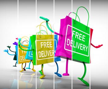 Free Delivery Shopping Bags Showing Promotions of no charge for Shipment