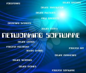 Networking Software Indicating Computer Text And Programs