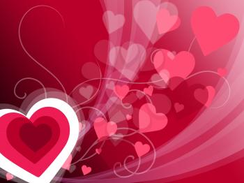 Background Hearts Representing Valentine Day And Passion