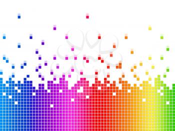 Rainbow Soundwaves Background Showing Music Songs And Artists
