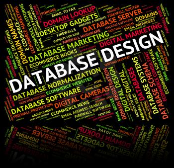 Database Design Indicating Words Computer And Word