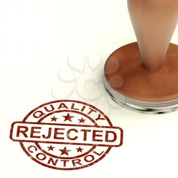 Rejected Stamp Shows Rejection Denied Or Refusal