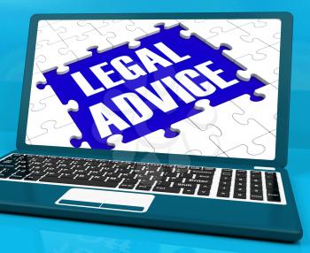 Legal Advice On Laptop Shows Criminal Justice And Expertise Advisory