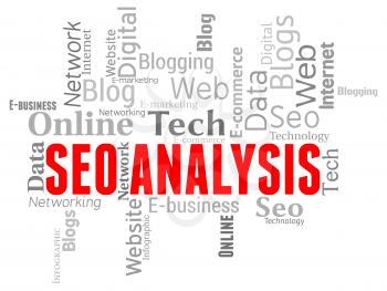 Seo Analysis Indicating Search Engine And Text