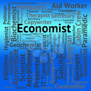Economist Job Showing Macro Economics And Occupations