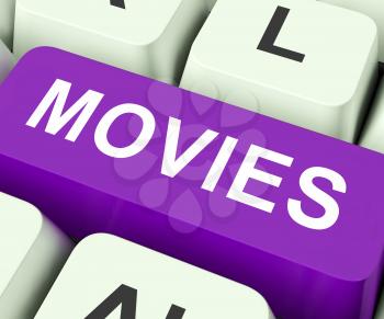 Movies Key On Keyboard Meaning Films Picture Or Filmography
