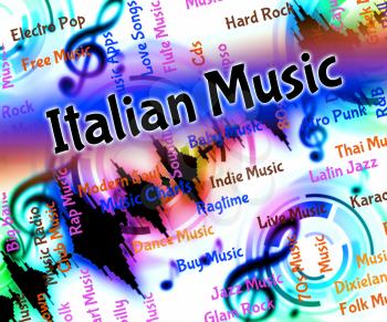 Italian Music Showing Sound Tracks And Italians