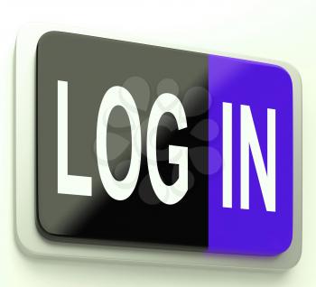 Log In Login Button Showing Sign In Online