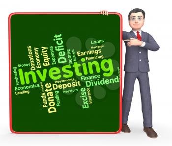 Investing Word Indicating Return On Investment And Investments Invests 