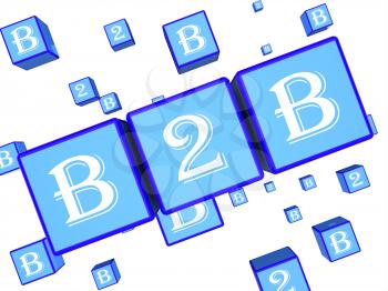 B2b Dice As Companies Business 3d Rendering