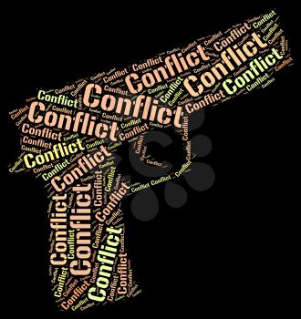 Conflict Word Indicating Armed Conflicts And Text