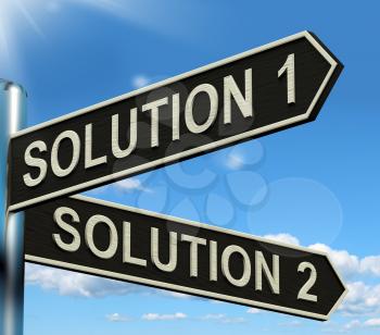 Solution 1 or 2 Choice Shows Strategy Options Or Solving