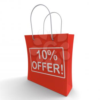 Ten Percent Off Shows Special Offer Or Savings