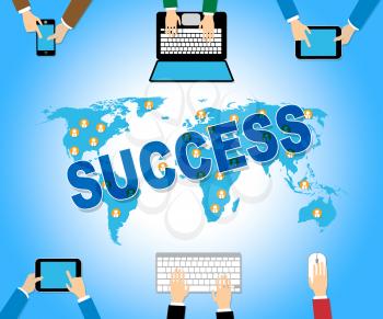 Business Success Indicating Web Site And Online