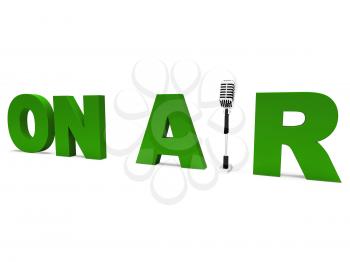 On Air Showing Broadcasting Studio Or Live Radio