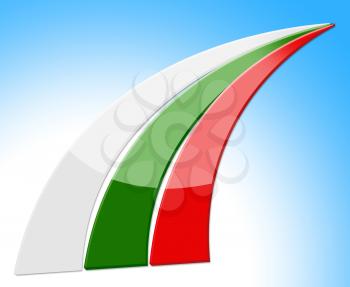 Bulgaria Flag Representing Nationality Euro And Patriot
