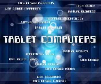 Tablet Computers Representing Processor Connection And Word