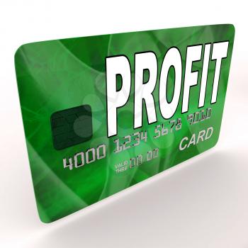 Profit on Credit Debit Card Showing Earn Money