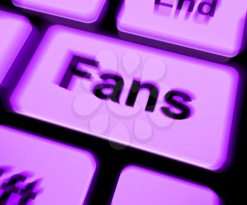 Fans Keyboard Showing Follower Or Internet Fan