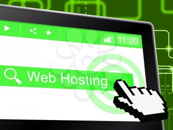 Web Hosting Representing Net Internet And Server