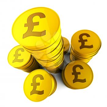 Pound Savings Showing British Pounds And Cash