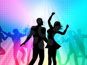 Dancing Disco Showing Dancer Cheerful And Parties