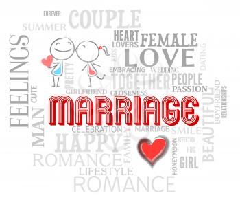 Marriage Words Representing Lovers Fondness And Loved