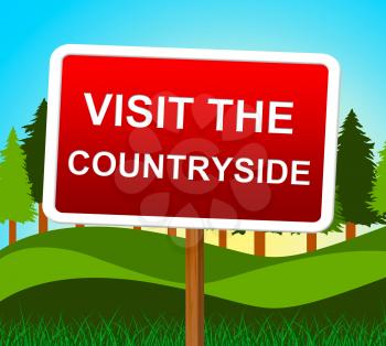 Visit The Countryside Representing Meadow Natural And Picturesque