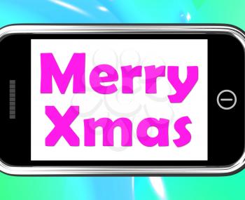Merry Xmas On Phone Meaning Happy Christmas