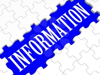 Information Puzzle Showing Help, Support And Instructions