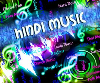 Hindi Music Indicating Sound Track And Singing
