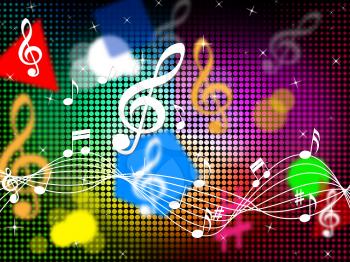 Music Colors Background Showing Blues Classical Or Pop
