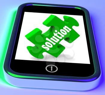 Solution On Smartphone Shows Successful Strategies And Ideas Development
