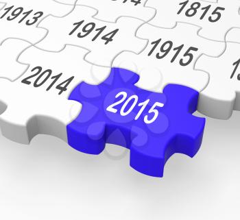 2015 Puzzle Piece Shows New Year's Festivities And Celebrations