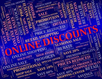Online Discounts Meaning World Wide Web And Website