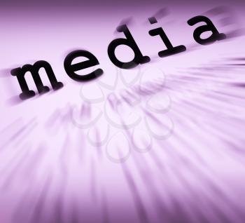 Media Definition Displaying Social Media Journalism Or Multimedia