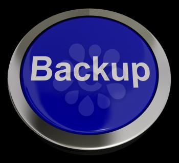 Backup Button In Blue For Archives And Storage