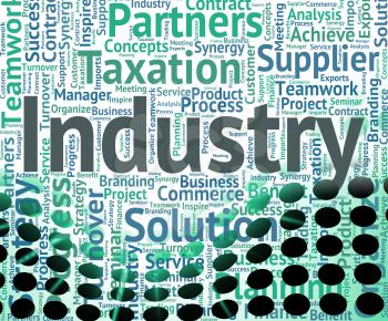 Industry Word Representing Manufactured Manufacture And Mechanized