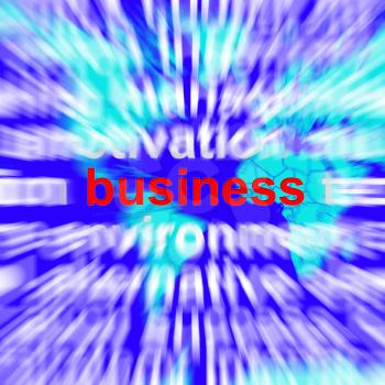 Business Word Representing Trade Partnerships and Commerce