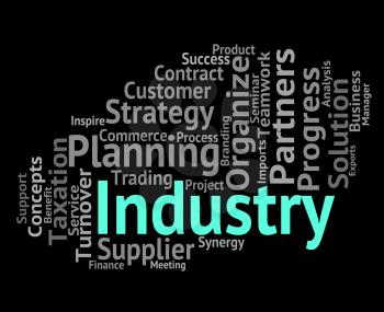 Industry Word Representing Industries Wordclouds And Industrial