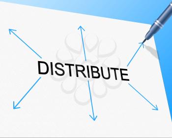 Distribute Distribution Showing Supply Chain And Buy