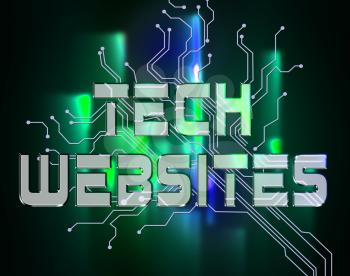 Tech Websites Meaning Electronic High-Tech And Digital