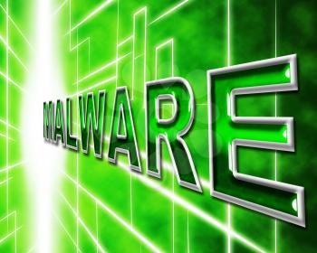 Security Malware Showing Private Attack And Secured
