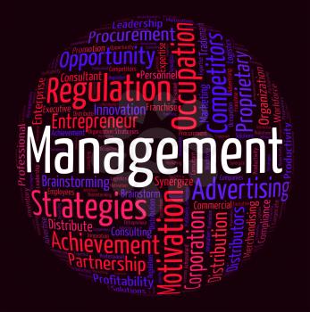 Management Word Representing Boss Business And Directors
