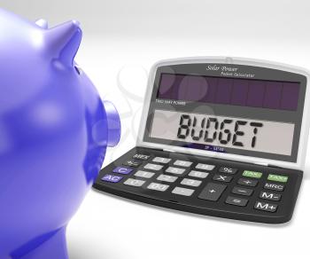 Budget Calculator Showing Spending And Costs Management